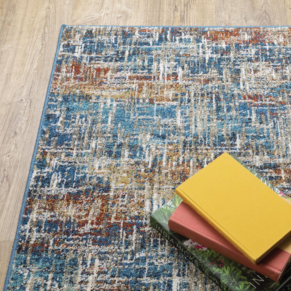 Oriental Weavers Venice Latina 2&#39;3&quot; x 7&#39;6&quot; Blue, Gold and Ivory Runner, , large