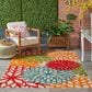 Nourison Aloha 6" x 9" Green Indoor/Outdoor Area Rug, , large