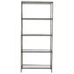 Ashley Ryandale 5-Shelf Bookcase in Antiqued Pewter and Clear, , large