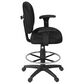 Regency Global Sourcing Comfort Series Swivel Computer Task Chair with Adjustable Arms and Drafting Kit in Black, , large