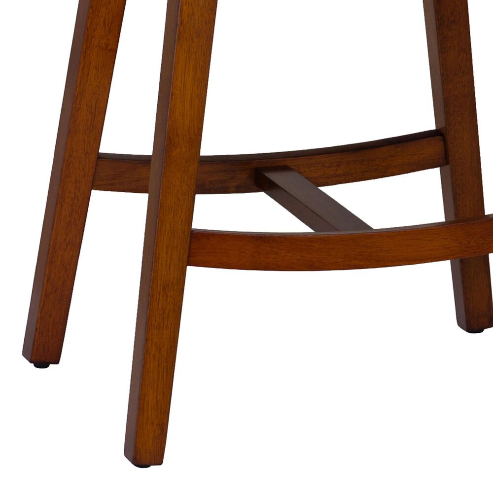 Linon Home Decor Culver Counter Stool with Black Cushion in Brown (Set of 2), , large