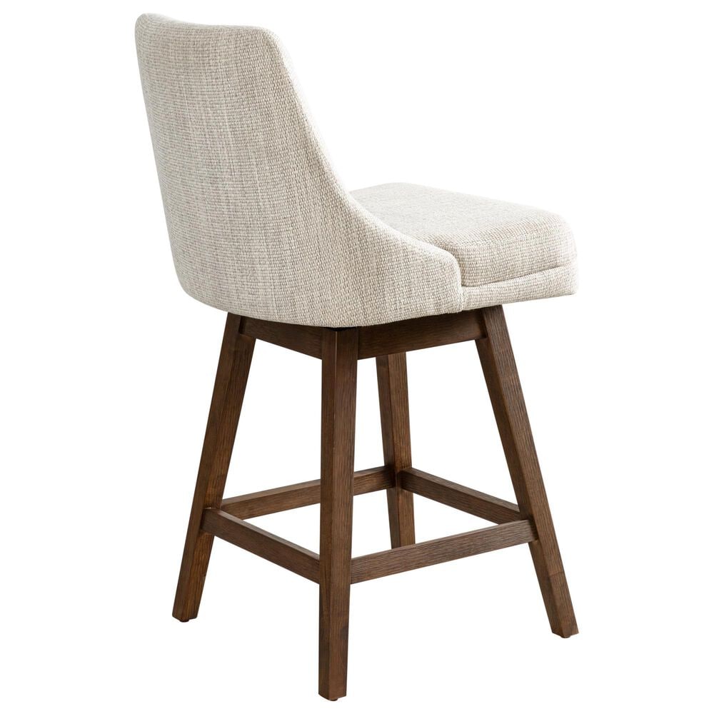 Armen Living Branson 26" Swivel Counter Height Stool in Brown, , large