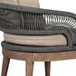 Blue River Orbit Outdoor Dining Chair with Taupe Cushion in Weathered Eucalyptus, , large