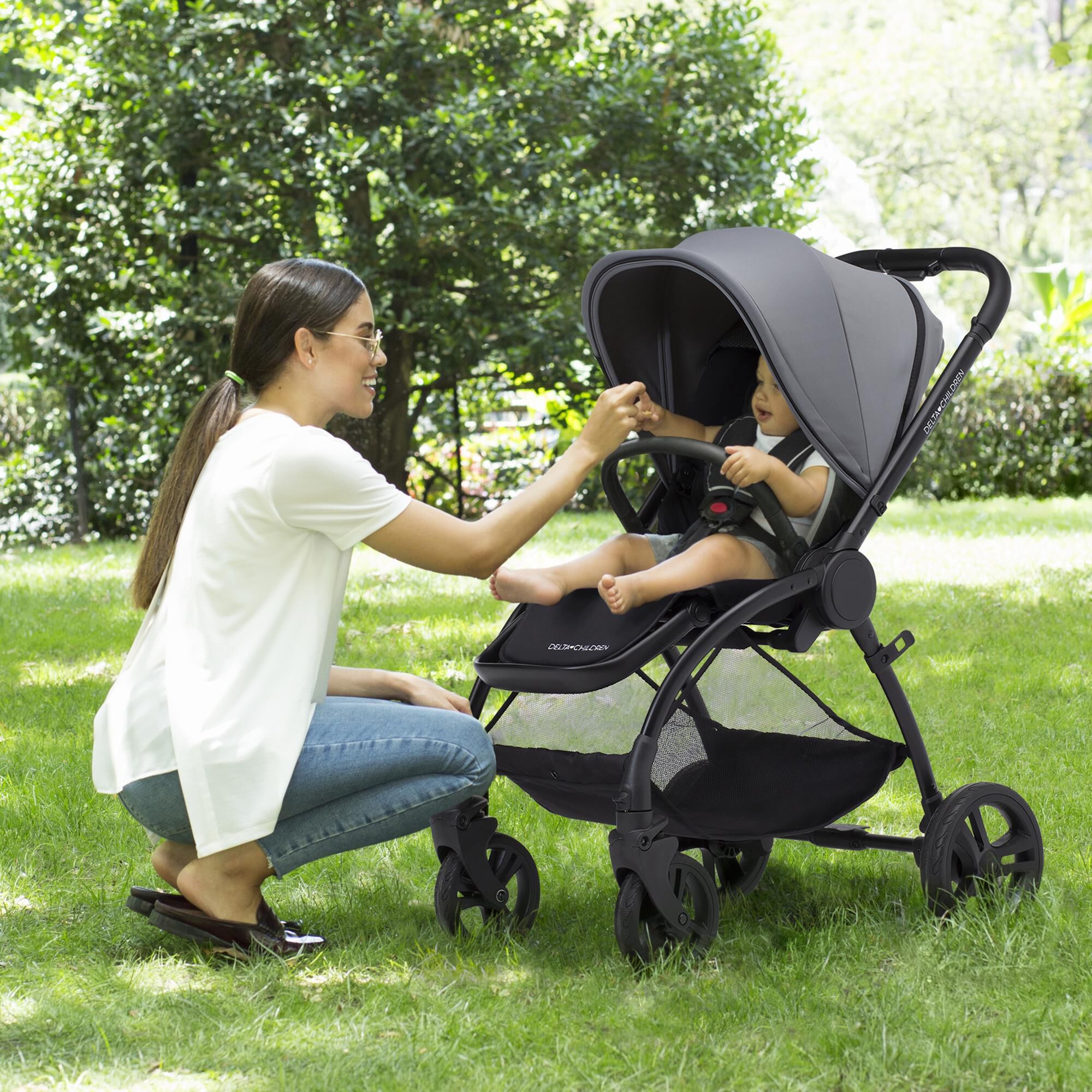 Delta Revolve Reversible Stroller in Grey NFM