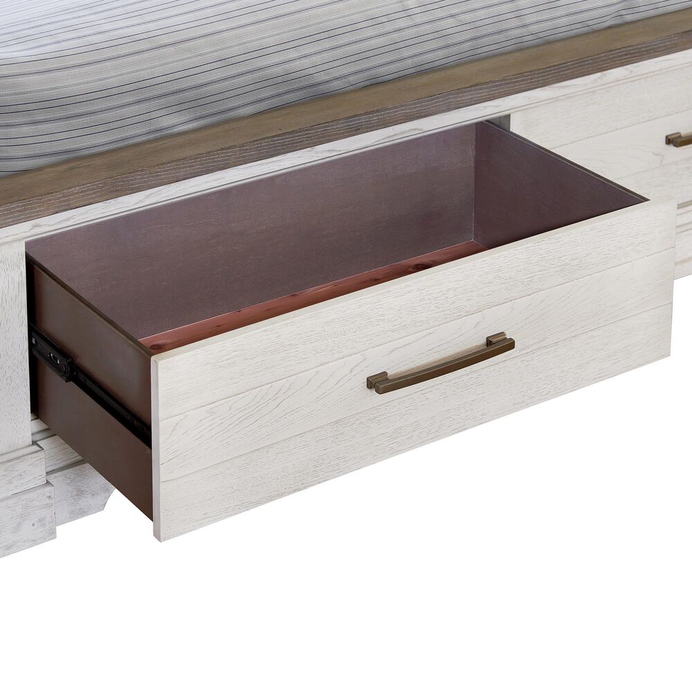 Sasha Lee King Storage Bed in Two Tone Hickory, , large