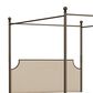 Richlands Furniture McArthur Queen Metal and Upholstered Canopy Bed in  Brown and Bronze, , large