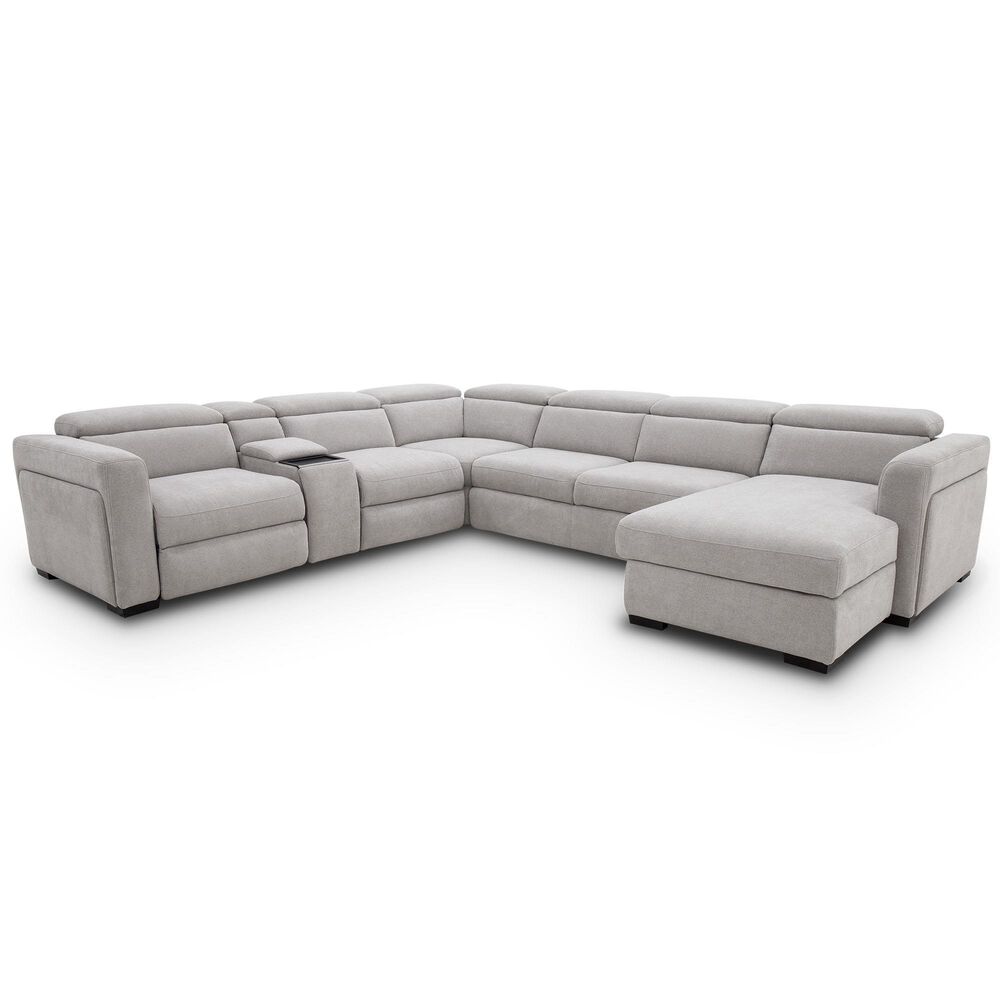 MotoMotion Verona 6-Piece Power Reclining Sectional in Trento Dove, , large