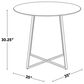 LumiSource Cosmo Round Dinette Table in Gold and Clear - Table Only, , large