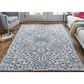 Feizy Belfort Ivory and Navy 10" x 14" Area Rug, , large