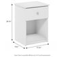 HOMLUX 1-Drawer Modern Nightstand with Knob Handle in Solid White, , large