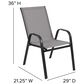 Flash Furniture Brazos 7-Piece Patio Dining Set in Black, , large