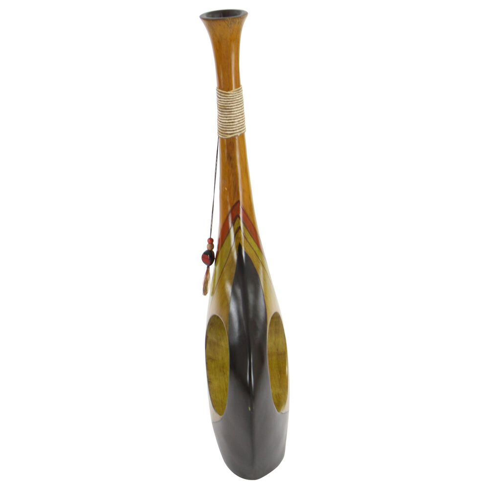 Maple and Jade 25&quot; x 15&quot; Eclectic Abstract Swirl Vase in Multicolor, , large