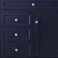 James Martin Vanities Brittany 36" Single Bathroom Vanity in Victory Blue with 3 cm Victorian Silver Quartz Top and Rectangular Sink, , large