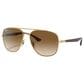 Rayban Glasses Sunglasses with Brown Lenses in Polished Arista Gold, , large