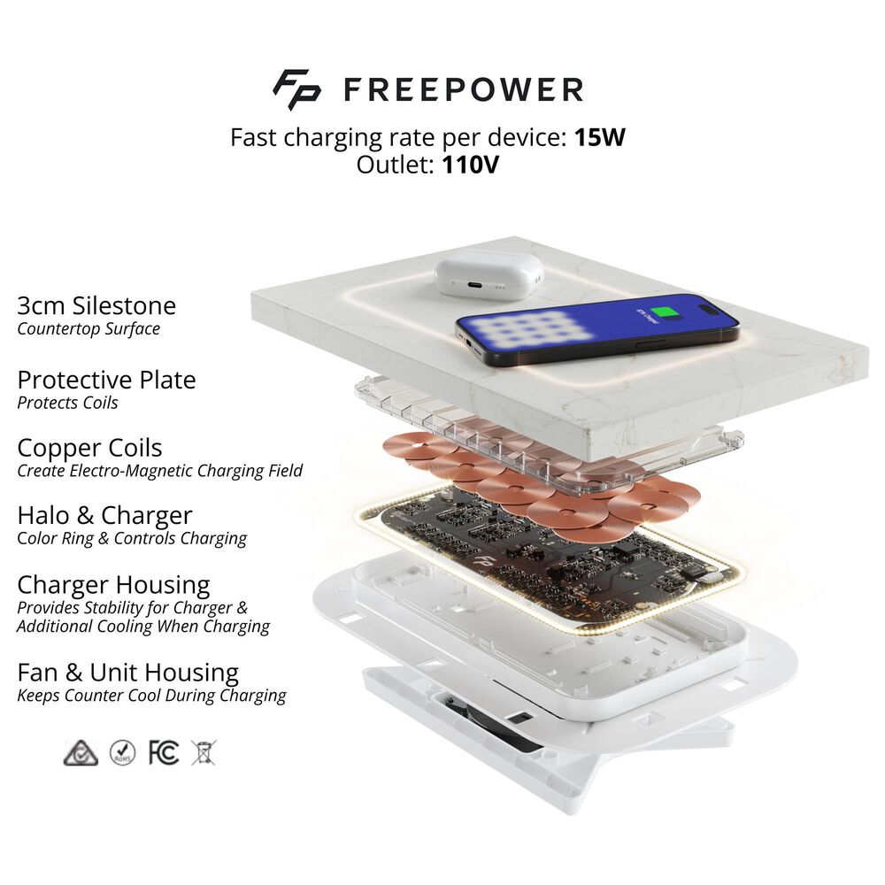 James Martin Vanities Breckenridge 72" Double Bathroom Vanity in Whitewashed Oak with 3 cm Eternal Jasmine Pearl Silestone Top, Rectangular Sinks and FreePower Wireless Charger, , large