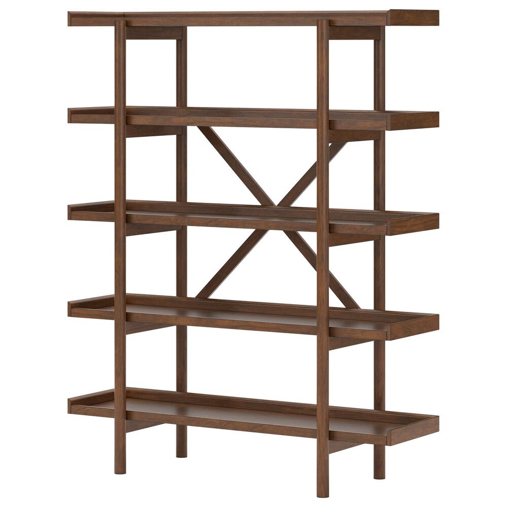 Ashley Lyncott 70" Bookcase in Brown, , large