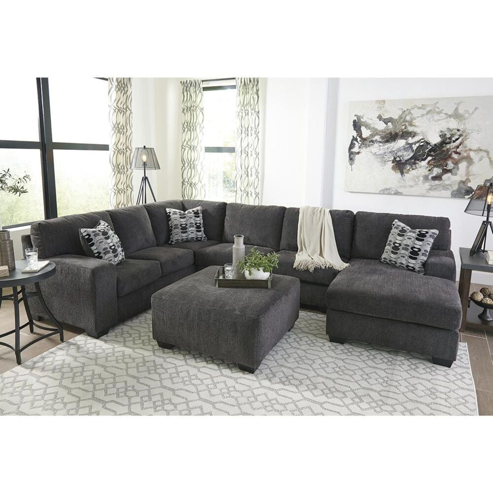 Ashley Ballinasloe Oversized Accent Ottoman in Smoke, , large