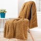 50" x 65" Cloud Faux Fur Throw Blanket in Golden, , large