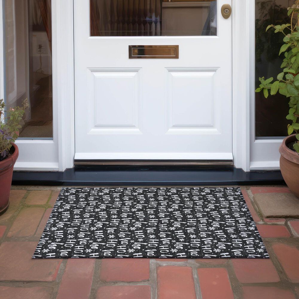 Dalyn Rug Company Wonderland WN22 2&#39;6&quot; x 3&#39;10&quot; Black Indoor/Outdoor Area Rug, , large