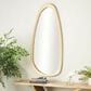 Maple and Jade 42" Wood Oval Wall Mirror in Brown, , large