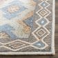 Safavieh Micro-Loop Southwestern 4" x 6" Blue and Beige Area Rug, , large