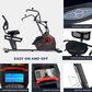 Sunny Health & Fitness Smart Electro-Magnetic Resistance Recumbent Elliptical Cross Trainer in Black, , large