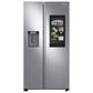 Samsung 22 Cu. Ft. Side by Side Refrigerator with Touch Screen Family Hub in Stainless Steel, , large