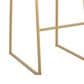 Lumisource Mara Barstool with Grey Cushion in Gold (Set of 2), , large
