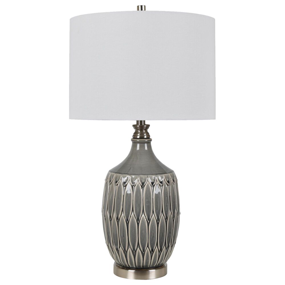 Crestview Collection Carlisle Table Lamp in Gray and Satin Nickel, , large