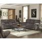 Catnapper Reyes Power Lay Flat Reclining Console Loveseat in Graphite, , large