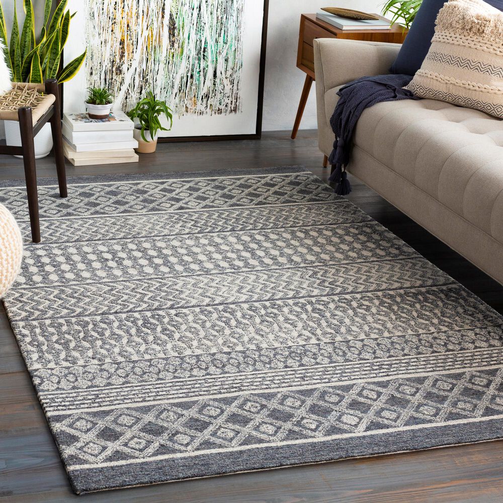 Surya Maroc 10&#39; x 14&#39; Beige, Ivory and Charcoal Area Rug, , large