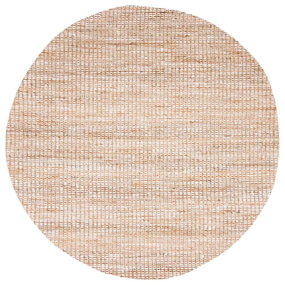 Safavieh Marbella 4" Round Natural and Ivory Area Rug, , large