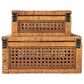 Creative Coop 2-Piece Modern Decorative Square Display Box Set in Dark Brown, , large