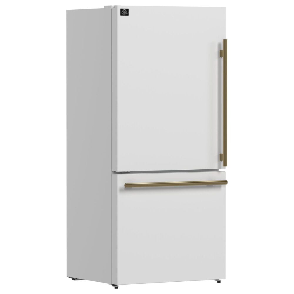 Forno Milano Espresso 17.2 Cu. Ft. Bottom Freezer Refrigerator with Left Swing in White, , large