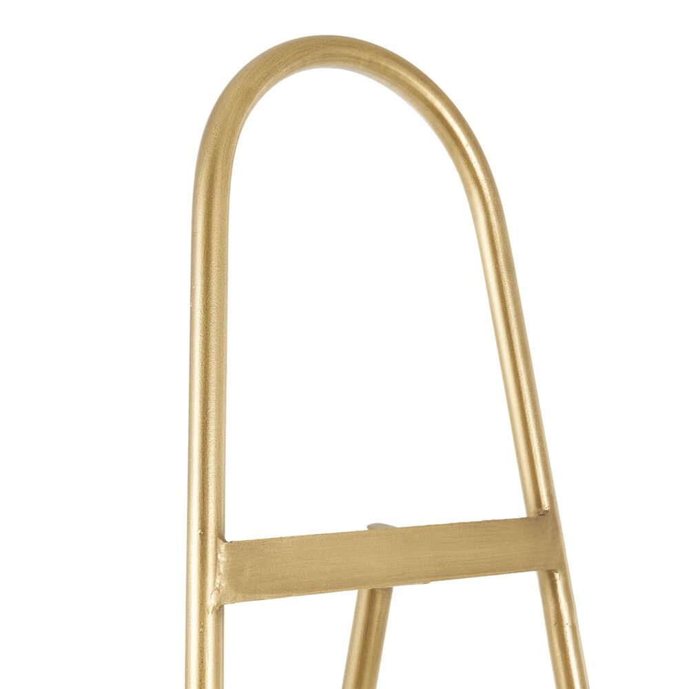 Maple and Jade 63&quot; Arched Foldable 2-Tier Leaf Display Easel in Satin Gold, , large