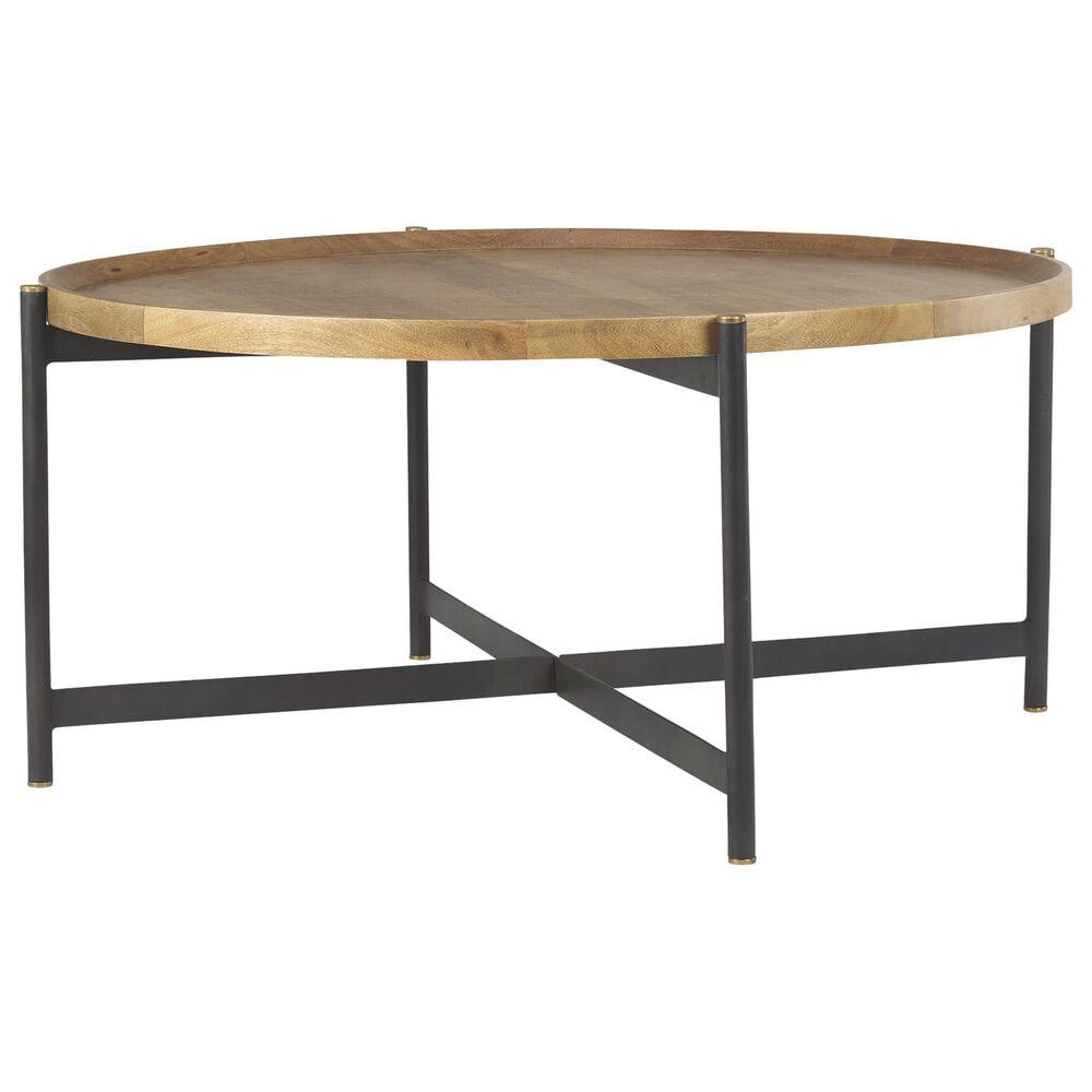 Mercana Marquisa Coffee Table in Light Brown, Gold and Matte Black, , large