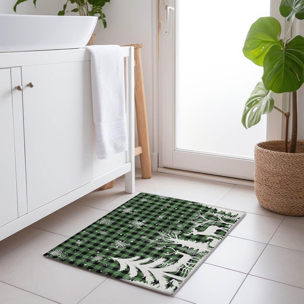 Dalyn Rug Company Wonderland WN32 1&#39;8&quot; x 2&#39;6&quot; Green Indoor/Outdoor Area Rug, , large