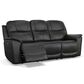 Flexsteel Crew 3-Piece Power Reclining Living Room Set in Raven Black, , large