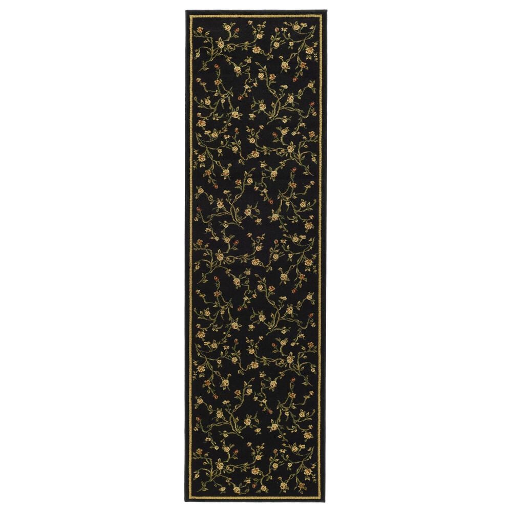 Safavieh Lyndhurst 2"3" x 8" Black and Green Runner, , large