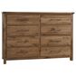 Viceray Collections Dovetail 8 Drawer Dresser in Natural, , large