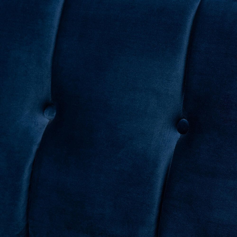 Baxton Studio Ambra Stationary Sofa in Royal Blue Velvet, , large