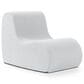 Jaxx Uptown Modern Armless Accent Chair in Boucle White, , large