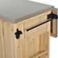 Hearth and Haven Outdoor Kitchen Island with Stainless Steel Top in Natural, , large