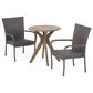 Noble House Sanders 3-Piece Patio Bistro Set in Gray, , large
