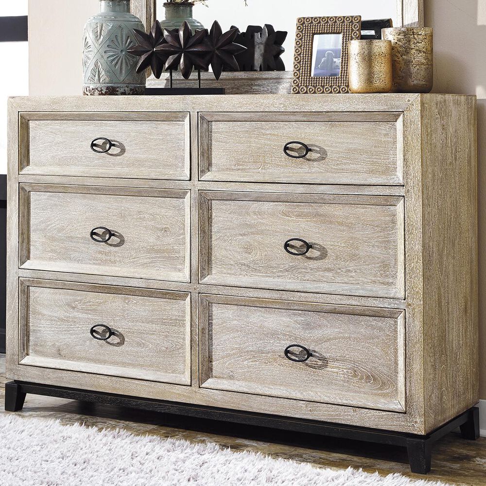 Signature Design by Ashley Halamay Dresser in White Waxed Finish, , large