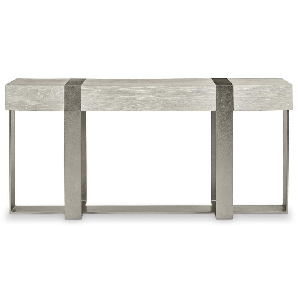 Bernhardt Tempo Console Table in Larza and Satin Nickel, , large