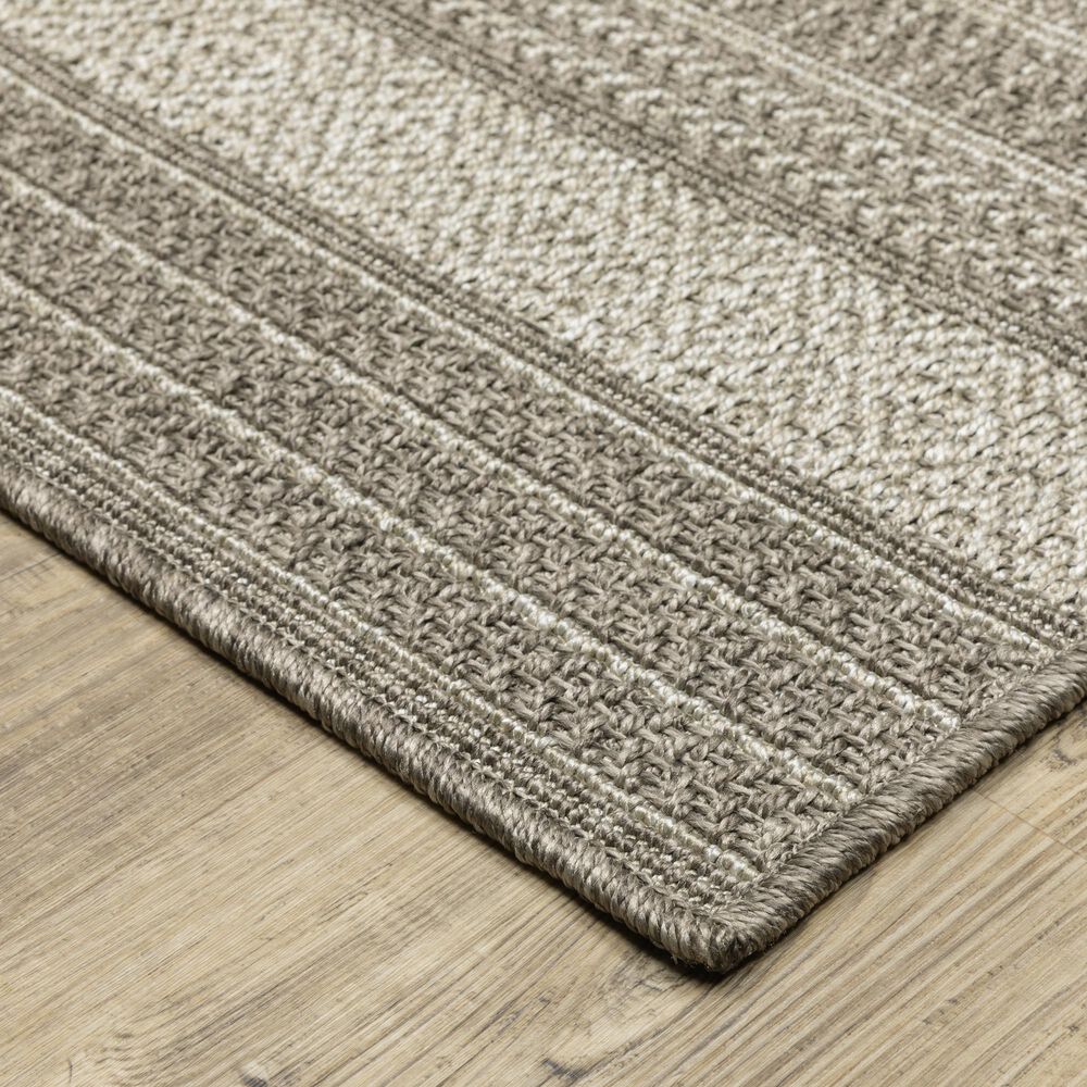 Oriental Weavers Caicos CA06A 1&#39;10&quot; x 7&#39;6&quot; Grey Runner, , large