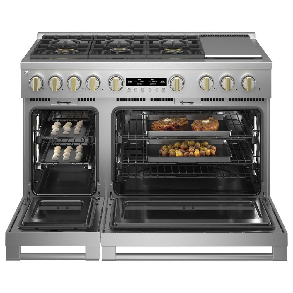 Monogram 48&quot; Dual-Fuel Professional Range with 6 Burners and Steam Clean in Stainless Steel, , large