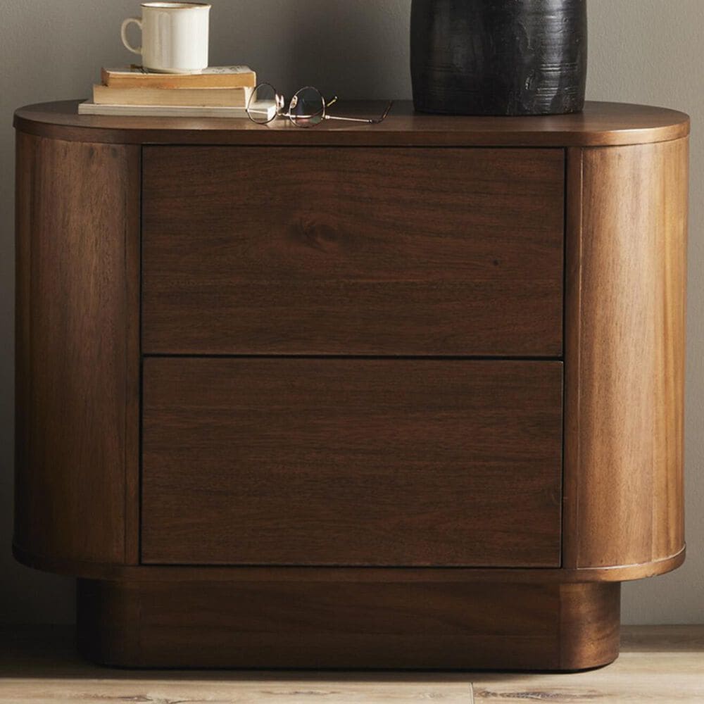 Four Hands Paden 2-Drawer Nightstand in Seasoned Brown Acacia, , large