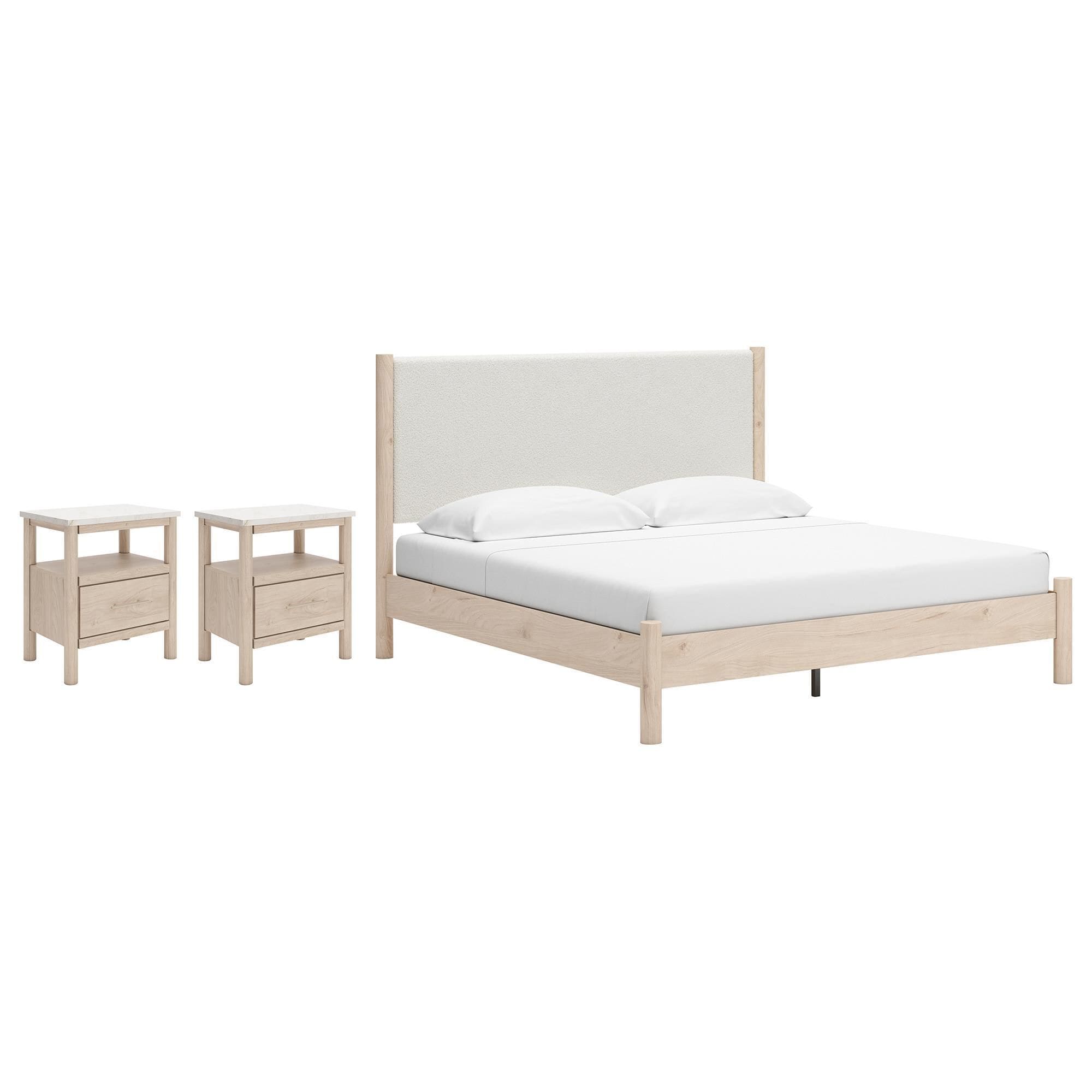 Ashley Cadmori Platform Bed and Nightstand